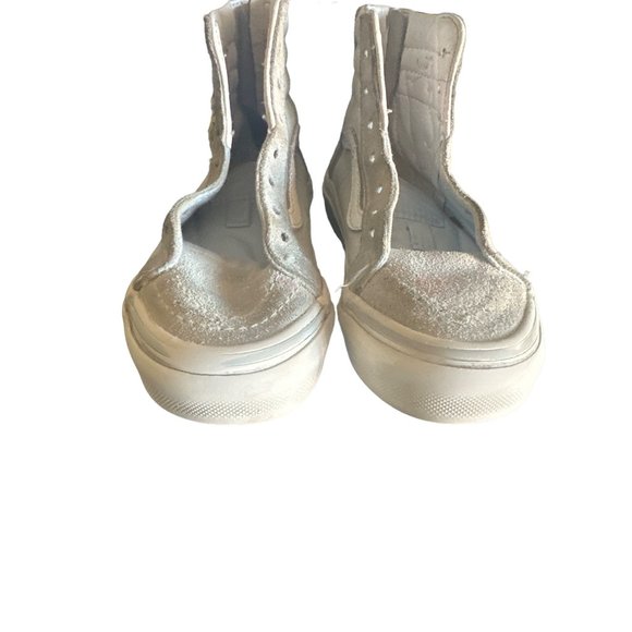 Vans Kids Size 11 High Top Blue with Suede and Canvas Featuring a Rainbow Unicor - Picture 4 of 9